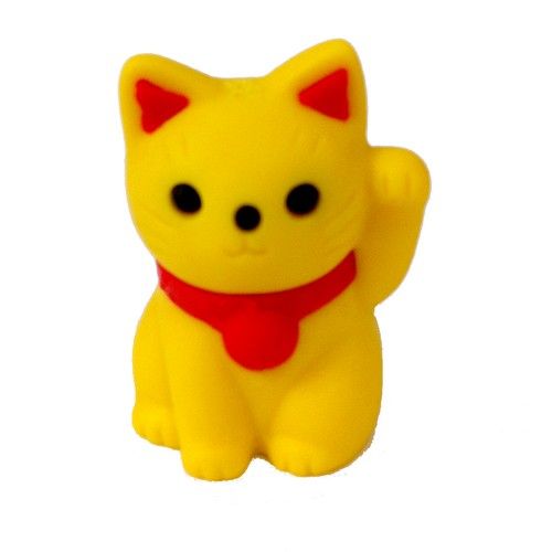 Borracha Maneki neko Amarelo